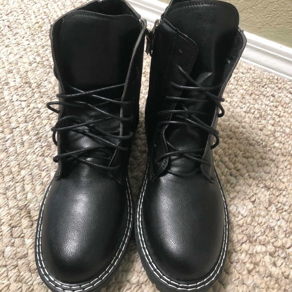 Combat Boots Black Brand  New with zipper